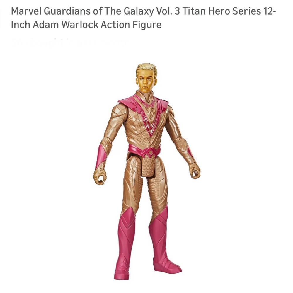 NWT..Marvel Adam Warlock Figure in Gold and Pink